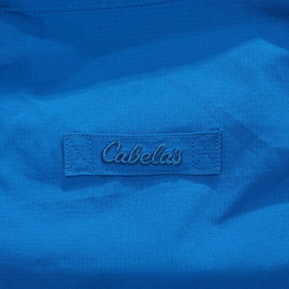 Cabelas Shirt Men Extra Large Blue Guidewear Fisherman Vented Ripstop Roll Tab - Picture 11 of 14